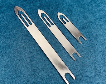 Metal Weaving Shuttle Stick (4.7”, 7.5”, 11”) made of Aluminium for Tablet Weaving Looms,  Backstrap Weaving, Tapestry Weaving Tools