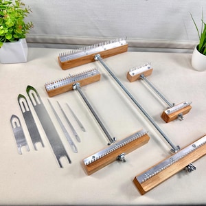 調節可能な織り機 + テーブルスタンド + 織り針、スピード織り機