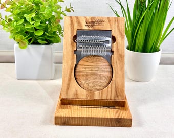 Wooden Speedweve Stand, Darning Loom Desktop Wood Holder, Small Loom Organizer