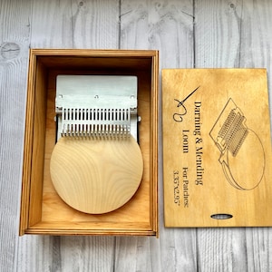 Darning loom for patching holes 3.35”x2.95” in wooden box, Mending loom, Darner, Visiblemending, Darning machine, Craft tool Christmas gift