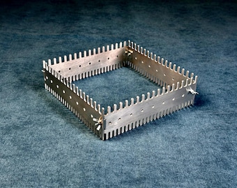 Double-Sided Adjustable Potholder Loom 7-in-1 Sizes, Square Weaving Metal loom