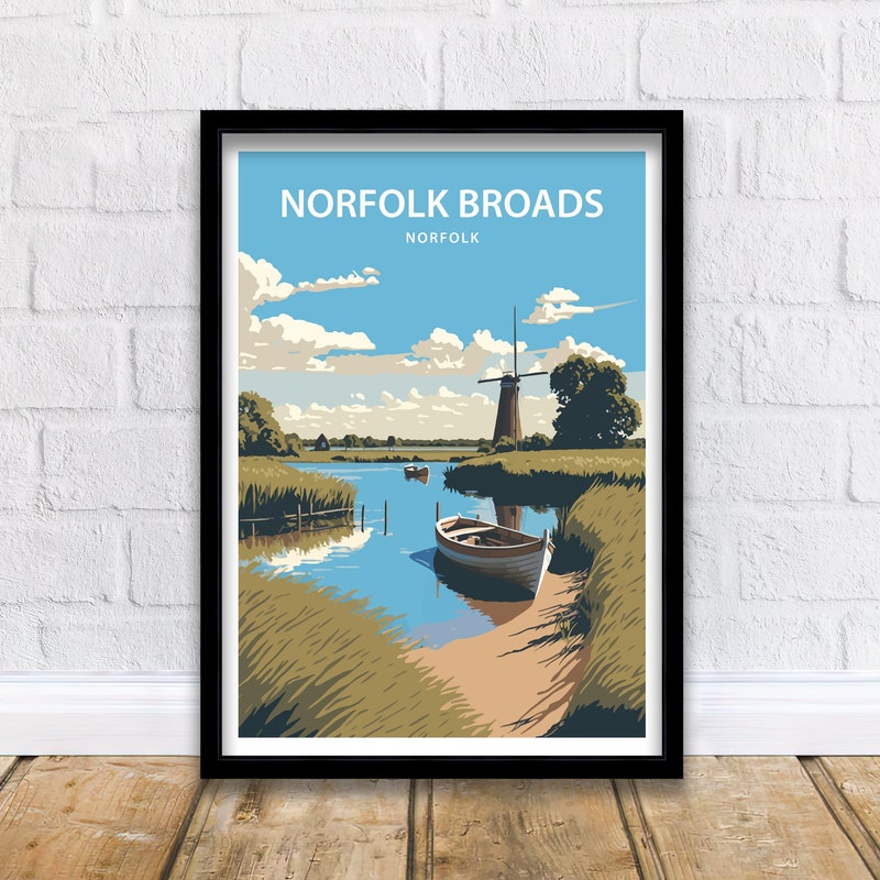 Norfolk Broads Print Framed Etsy