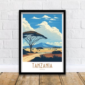 Tanzania Travel Print Tanzania Africa Home Décor Tanzania Art Print African Room Print For Tanzania Gift African Poster Wall Art Gifts