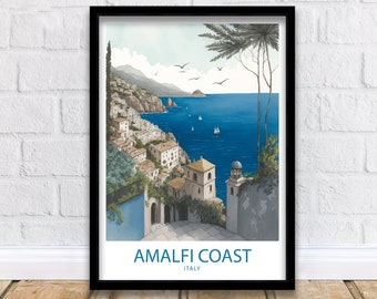 Amalfi Coast Art Print | Amalfi Coast Print | Italy Print | Italy Wall Art | Amalfi Coast Art | Italy Poster | Amalfi Poster | Amalfi Print