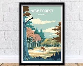 New Forest Art Print | New Forest | Hampshire | National Forest | Pony Art Print | New Forest Print | New Forest Ponies | New Forest Poster