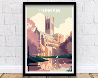 Impression d'art de la cathédrale de Durham | Impression de cathédrale de Durham | Affiche de Durham | Art mural Durham | Impression cathédrale | Impression de voyage| Art de la cathédrale de Durham