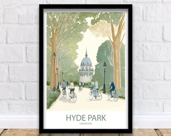 Hyde Park Art Print | Hyde Park Print | London | Hyde Park London | Hyde Park Art | London Travel Print | Hyde Park Poster |London Hyde Park