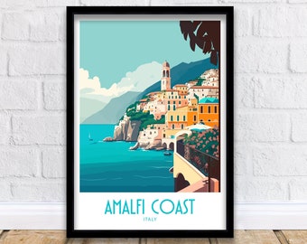 Amalfi Coast Art Print | Amalfi Coast Print | Italy Print | Italy Wall Art | Amalfi Coast Art | Italy Poster | Amalfi Poster | Amalfi Print