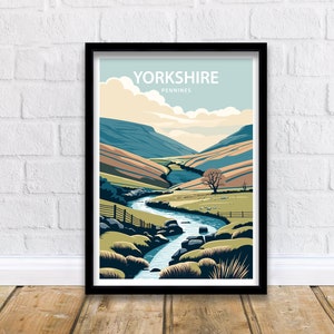 Yorkshire Dales Travel Print Wall Art Yorkshire Dales Travel Poster Gift For Yorkshire Dales Scenery Wall Art Yorkshire Dales Wall Art Gift
