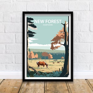New Forest Art Print | New Forest | Hampshire | National Forest | Pony Art Print | New Forest Print | New Forest Ponies | New Forest Poster