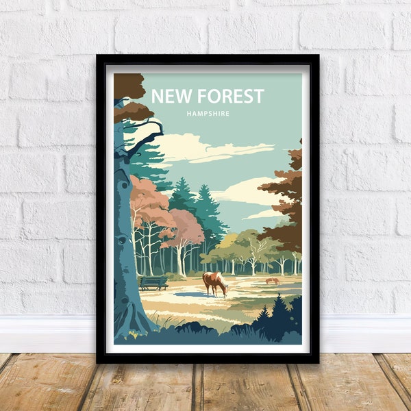 New Forest Art Print | New Forest | Hampshire | National Forest | Pony Art Print | New Forest Print | New Forest Ponies | New Forest Poster