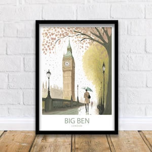 Big Ben Art Print | Big Ben | London Print | London Wall Art | Big Ben Print | London Travel Poster | Big Ben Wall Art | Big Ben Poster