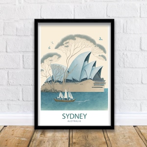Sydney Opera House Art Print | Opera House Poster | Travel Poster | Opera House Print | Sydney Art Print | Wall Decor | Sydney Travel Print