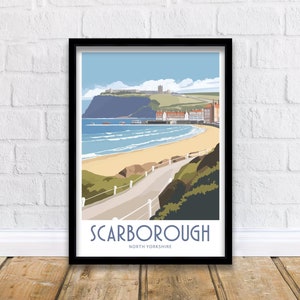 Scarborough Travel Print Wall Art Scarborough Travel Poster Gift For Scarborough Scenery Wall Art Scarborough Yorkshire Wall Art Yorkshire