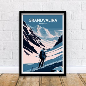 Andorra Ski Print | Andorra Ski Poster | Ski Resort Poster | Andorra Poster | Andorra | Andorra Ski Decor | Andorra Print | Skiing Poster
