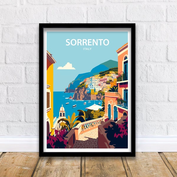 Sorrento Art Print | Sorrento Poster | Sorrento Print | Italy Poster | Wall Art | Travel Poster | Sorrento Art Print | Italy Print