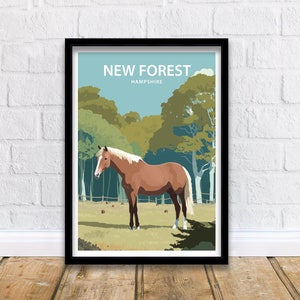 New Forest Art Print | New Forest | Hampshire | National Forest | Pony Art Print | New Forest Print | New Forest Ponies | New Forest Poster