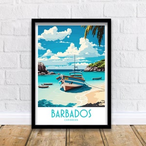 Barbados Travel Print Wall Art Barbados Travel Poster Gift For Barbados Scenery Wall Art Barbados Caribbean Wall Art Gift Barbados