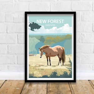New Forest Art Print | New Forest | Hampshire | National Forest | Pony Art Print | New Forest Print | New Forest Ponies | New Forest Poster