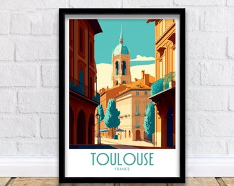 Impressão de viagem em Toulouse, França, decoração para casa, Toulouse, França, impressão artística, Toulouse, França, impressão de quarto para Toulouse, França, decoração de parede, presente