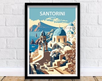 Santorini Art Print | Santorini | Santorini Poster | Wall Art | Greece Poster | Santorini Print | Santorini Art Print | Santorini Wall Art