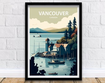 Stampa artistica di Vancouver / Poster di Vancouver / Stampe di Vancouver / Vancouver Canada / Stampa Canada / Arte di Vancouver / Arte murale Canada / Poster Canada