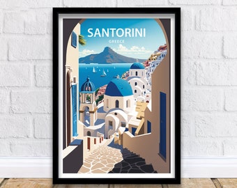 Santorini Art Print | Santorini | Santorini Poster | Wall Art | Greece Poster | Santorini Print | Santorini Art Print | Santorini Wall Art