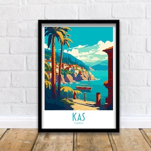 Kas Travel Print Kas Turkey Poster Home Décor Kas Turkey Art Wall Hanging Kas Turkey Wall Art Poster Gift Kas Turkey Wall Decor For Home Art