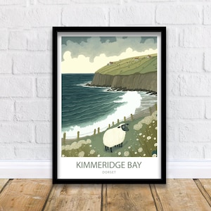 Kimmeridge Bay Art Print | Kimmeridge Bay Poster | Dorset Coast | Travel Poster | Kimmeridge Bay Print | Travel Print | Dorset Wall Art