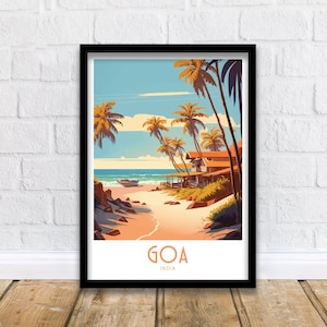Impressão de arte de parede de viagem em Goa Índia Cartaz de viagem em Goa Índia Presente para arte de parede de cenário de Goa Arte de parede da cidade de Goa Índia Presente de arte de parede de viagem em Goa Índia Cenário