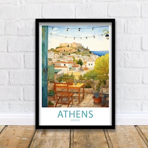Athens Travel Print Athens Greece Poster Home Décor Athens Greece Art Print Athens Greece Room Athens Wall Gift Athens Greece Poster Print