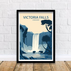 Victoria Falls Art Print | Victoria Falls Poster | Victoria Falls Print | Travel Poster | Africa Travel Poster | Zimbabwe Print | Waterfall