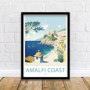 Amalfi Coast Travel Print Wall Art Amalfi Coast Italy Travel Poster Gift Amalfi Coast Italy Scenic Wall Art Amalfi Coast Italy Travel Print