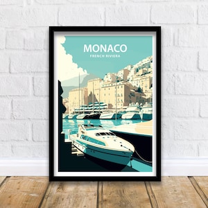 Monaco Art Print | Monaco | Monaco Print | Monaco Poster | Monaco Wall Art | Travel Poster | Wall Art | Monaco Art | Monaco Travel Poster