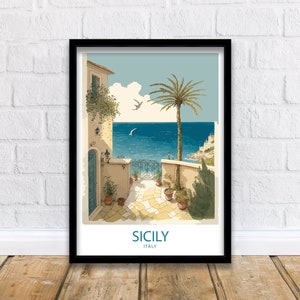Sicily Art Print | Sicily Wall Art | Sicily Print | Sicily Poster | Italy Wall Art | Italy Print | Italy Poster | Sicily Travel Poster