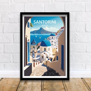 Santorini Kunstdruck | Santorin | Santorini Poster | Wandkunst | Poster Griechenland | Santorini Druck | Santorini Kunstdruck | Santorini Wandbild
