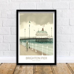 Brighton Pier Art Print | Brighton Print | Brighton Art | Brighton Pier Print | Brighton Poster | Seaside | Brighton Pier Poster