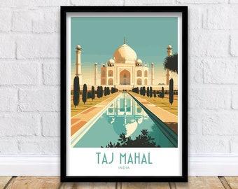 Taj Mahal India Travel Print Wall Art Taj Mahal India Travel Poster Gift For Taj Mahal India Scenery Wall Art Taj Mahal India Gift Taj Mahal