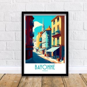 Bayonne Travel Print Bayonne France Poster Home Décor Bayonne France Art Wall Hanging Bayonne France Wall Art Poster Gift Bayonne France