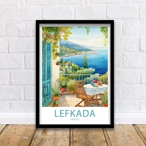 Lefkada Travel Print Lefkada Greece Poster Home Décor Lefkada Greece Art Print Lefkada Greece Room Lefkada Greece Gift Decor Lefkada Print