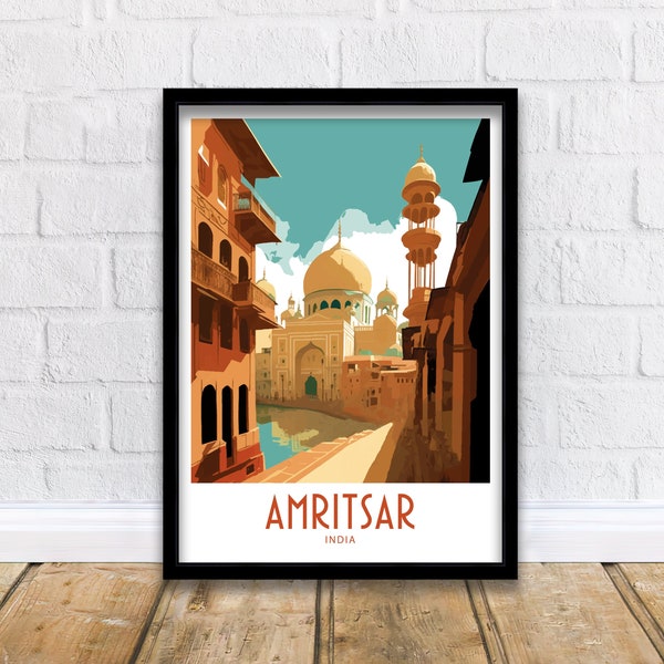 Amritsar India Travel Print Wall Art Amritsar India Travel Poster Gift For Amritsar Scenery Wall Art Amritsar India City Wall Art Gift India