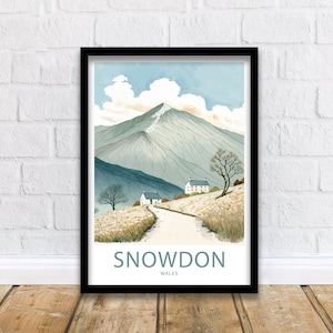 Snowdon Travel Print Wall Art Snowdon Travel Poster Gift For Snowdon Wales Scenery Wall Art Snowdon Wales Gift Wall Art Snowdon WalesDecor