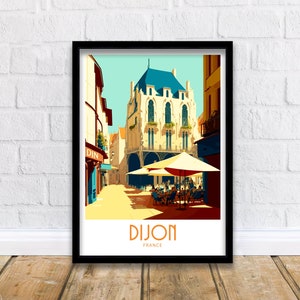 Dijon Travel Print Dijon France Poster Home Décor Dijon Art Print Dijon France Room Print Dijon Wall Decor Gifts Dijon Wall Art Hanging
