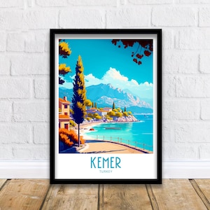 Kemer Travel Print Wall Art Kemer Turkey Travel Poster Gift Kemer Turkey Scenery Art Kemer Turkey Gift Wall Art Kemer Scenic Turkey Print
