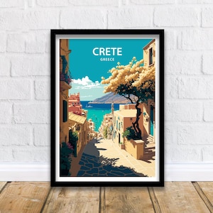 Stampa artistica di Creta / Poster artistico di Creta / Poster di viaggio / Stampa di viaggio in Grecia / Poster della Grecia / Stampa di Creta / Poster di viaggio / Stampa di viaggio in Creta