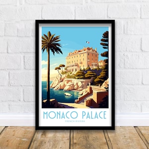 Monaco Travel Print Monaco Home Décor Monaco French Riviera Art Print Monaco French Riviera Room Print For Monaco French Riviera Gift