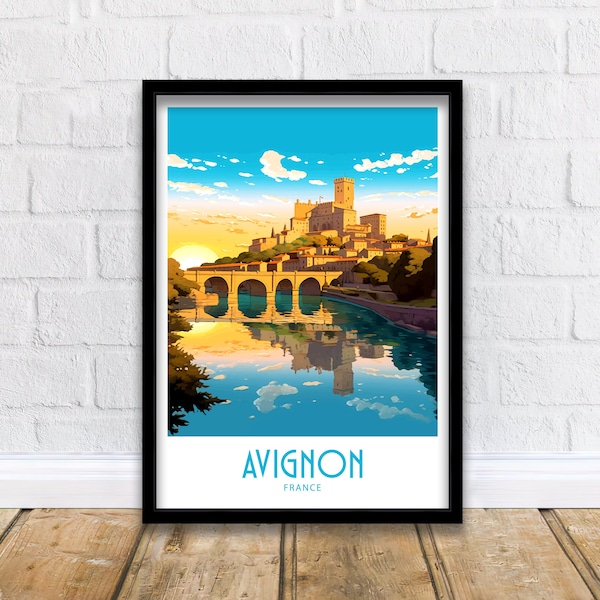 Avignon  Travel Print Avignon Poster Home Décor Avignon France Art Print Avignon France Room Print Avignon France Wall Decor Avignon Gifts