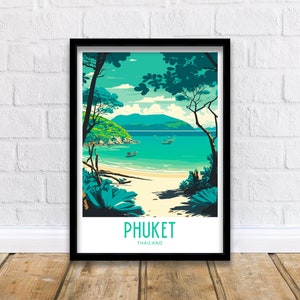 Stampa di viaggio di Phuket, Phuket, Thailandia, arredamento per la casa, stampa artistica di Phuket, Phuket, Thailandia, stampa per la stanza, regalo di Phuket, Thailandia, decorazione artistica da parete di Phuket