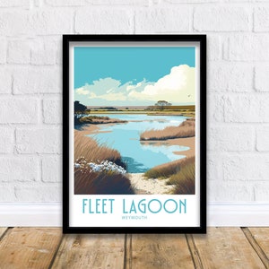 Fleet Lagoon Travel Print Fleet Lagoon Home Décor Fleet Lagoon Dorset Art Print Fleet Lagoon Room Print For Fleet Lagoon Dorset  Wall Art