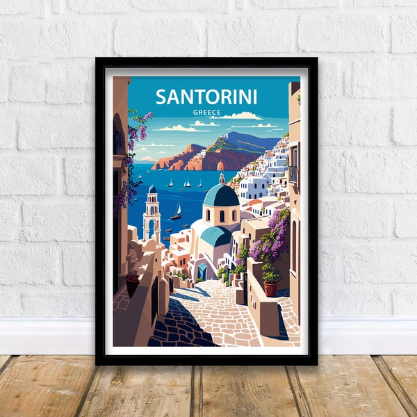 Santorini Art Print | Santorini | Santorini Poster | Wall Art | Greece Poster | Santorini Print | Santorini Art Print | Santorini Wall Art